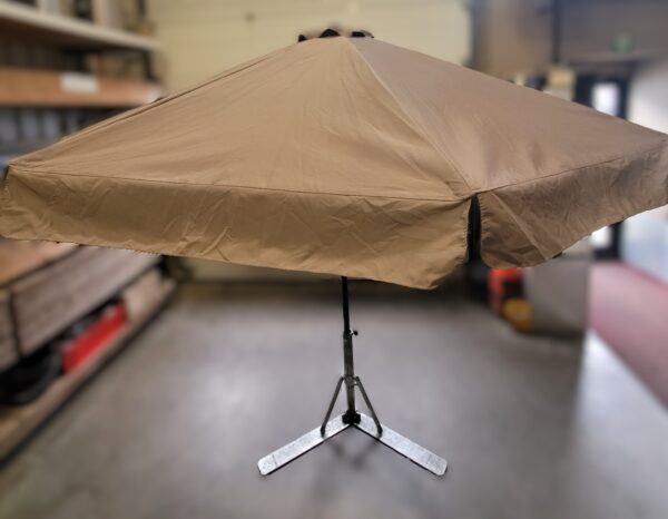 Ronde parasol groot Grijs